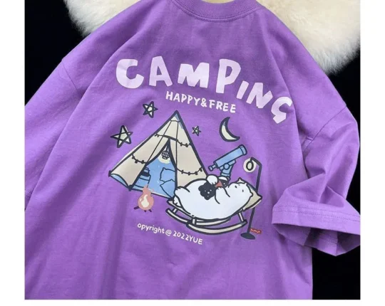 Camping Purple T-shirt
