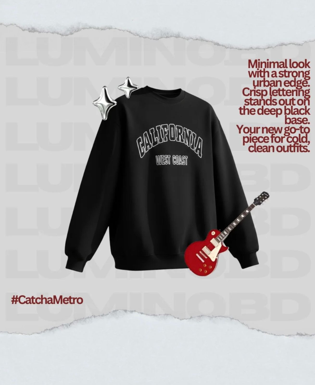 California - Unisex Black Sweatshirt