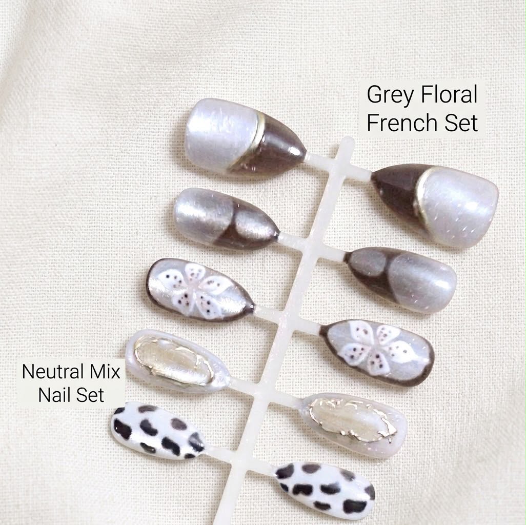 Monochrome Velvet & Animal Print Gel Nails
