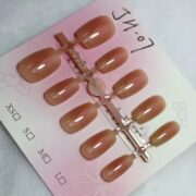 Amber Jelly Nude Press-Ons